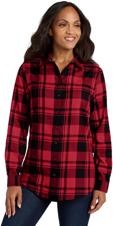 Port Authority® Ladies Plaid Flannel Tunic